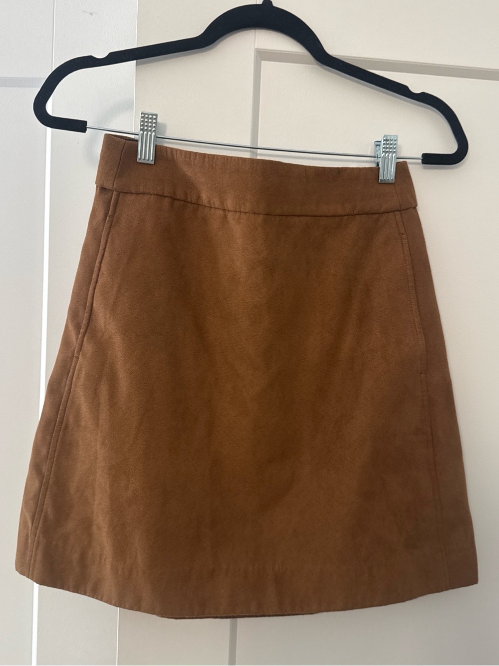 J. Crew Factory Camel Suede A-Line Skirt